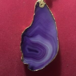 Amethyst stone pendant w/multicolored beads PENDANT-🔥VERIFYING AUTHENTICITY 🔥